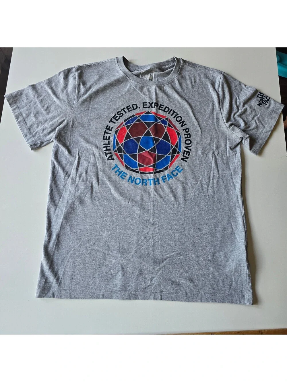 The North Face Mens Medium Graphic T Shirt Gray Athlete Tested Expedition
